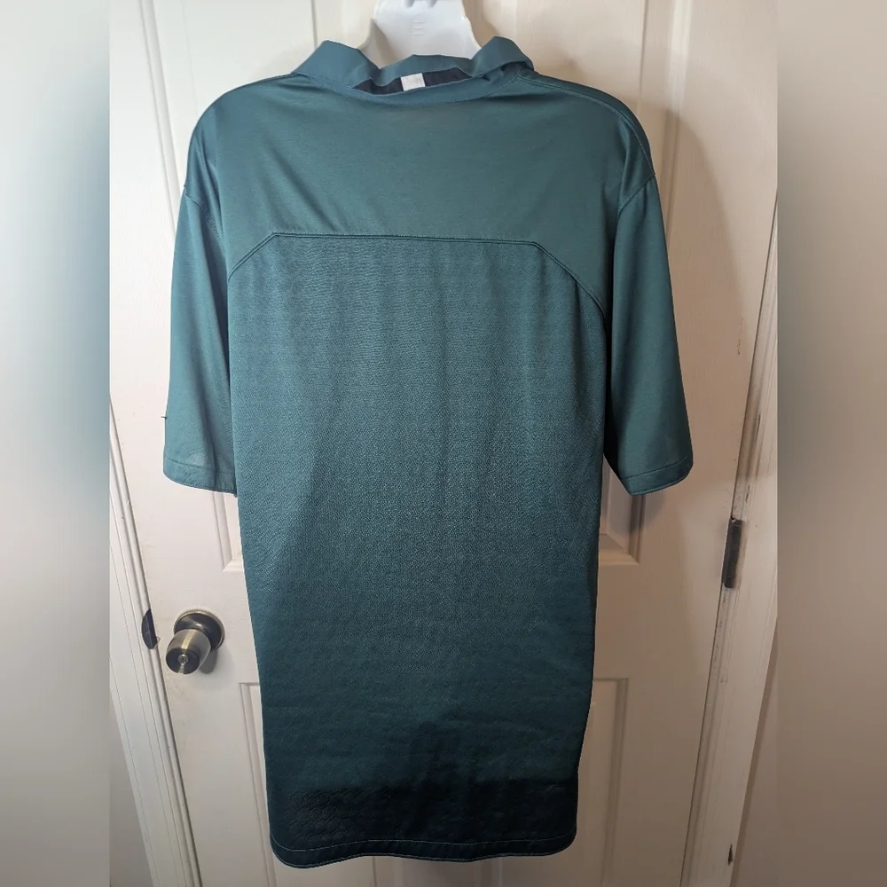 Men’s Nike DRI Fit On Field Philadelphia Eagles Green Collared Polo, Size Large